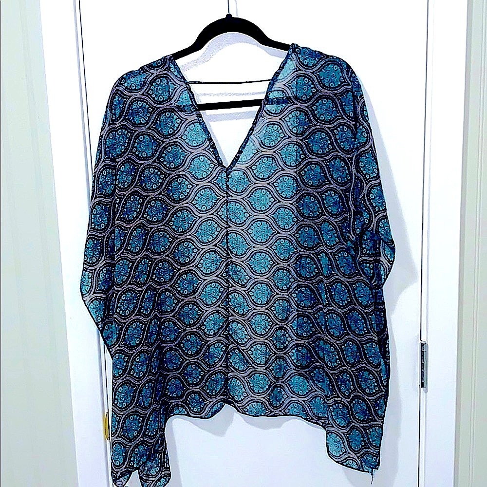 Teal & Brown Paisley Kimono